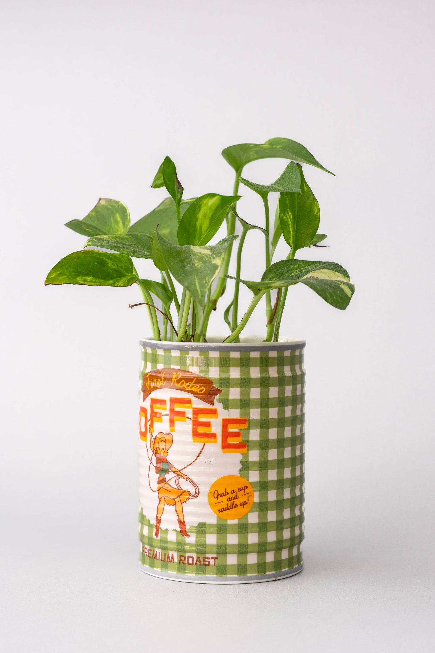 Cowgirl Coffee Ceramic Planter