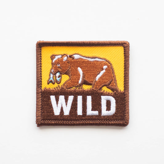 Wild Bear Embroidered Iron-On Patch