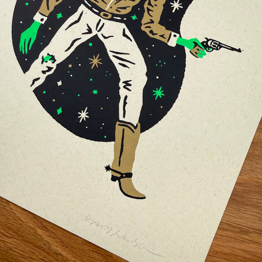 Alien Cowboy - Signed Art Print