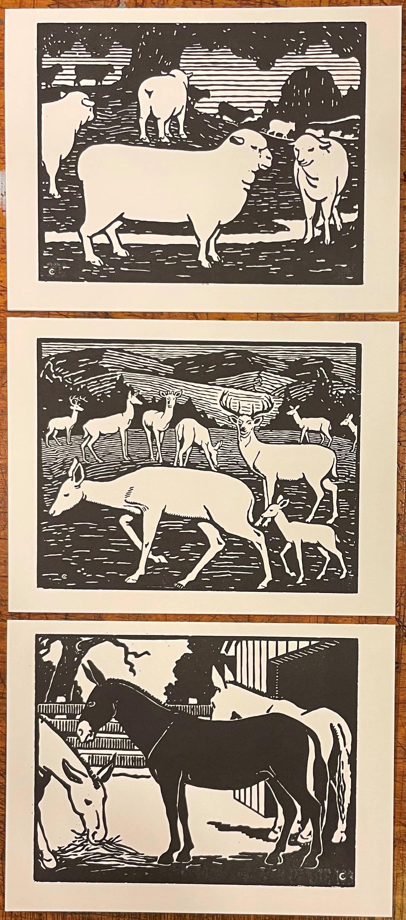 Barnyard Animal Coloring Cards