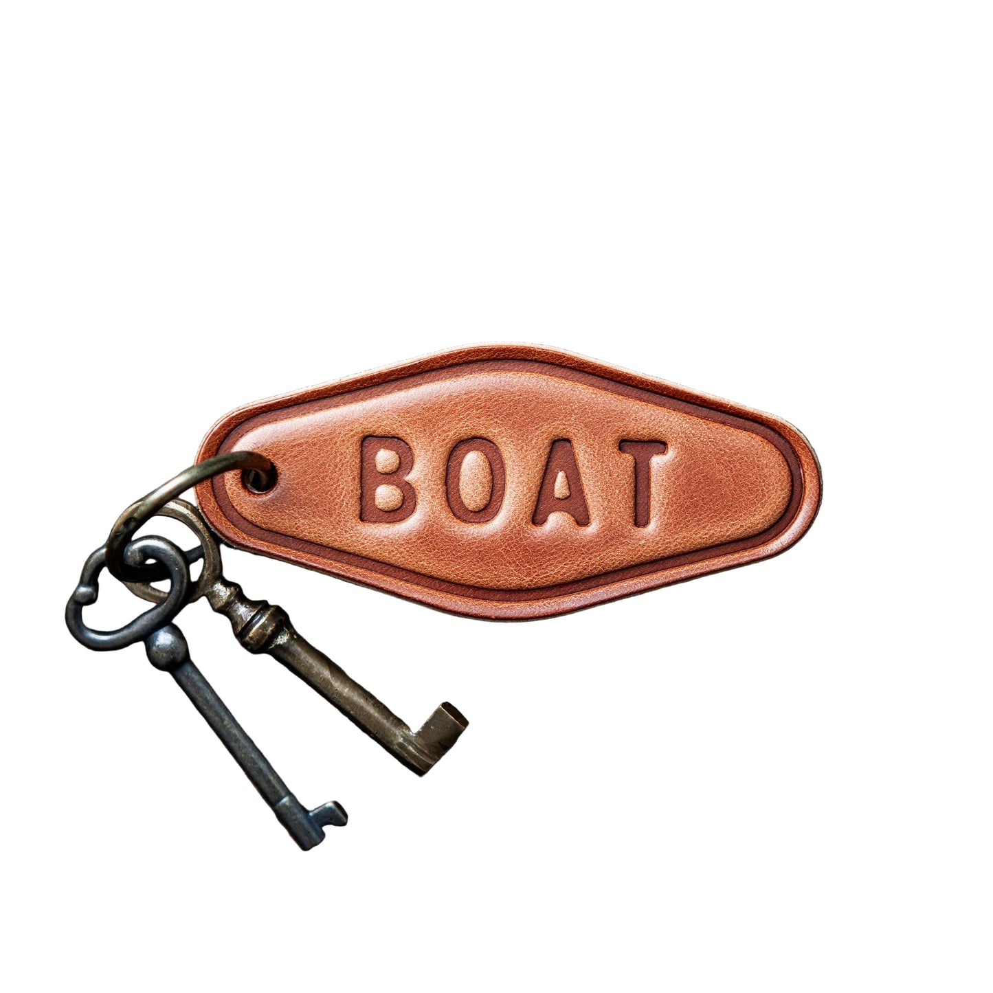 Boat Leather Keychain