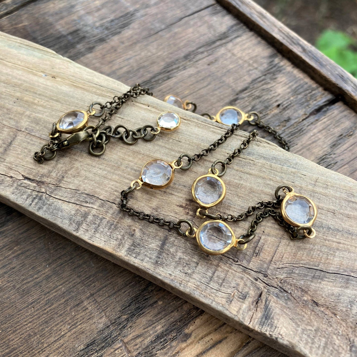Vintage Crystal Stringed Necklace