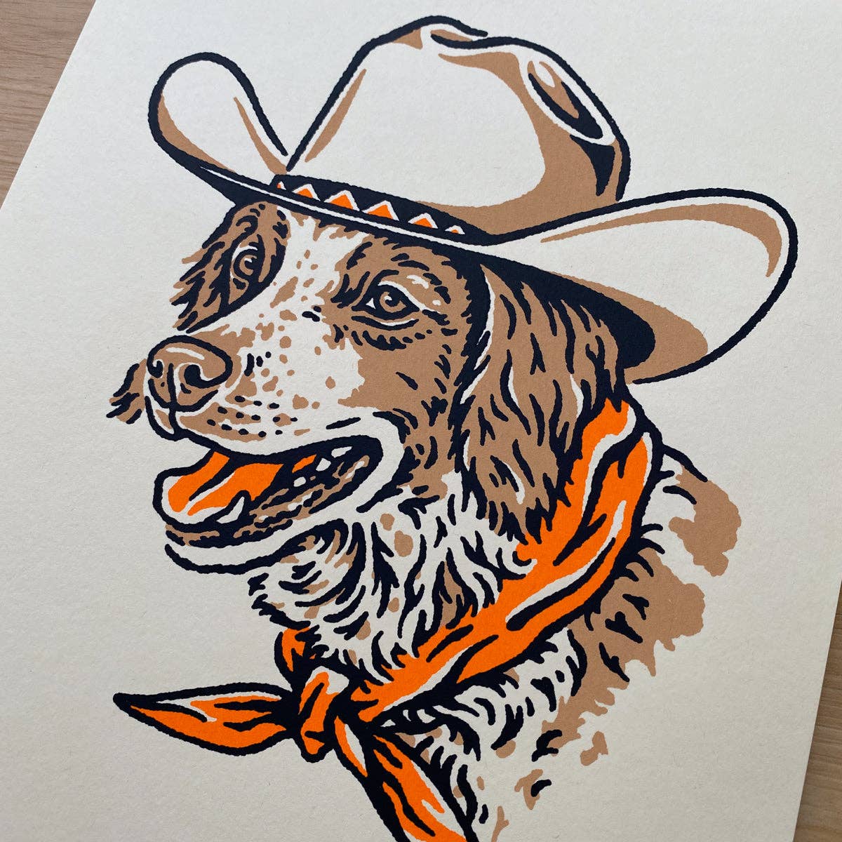 Brittany Cowdog - Signed Art Print