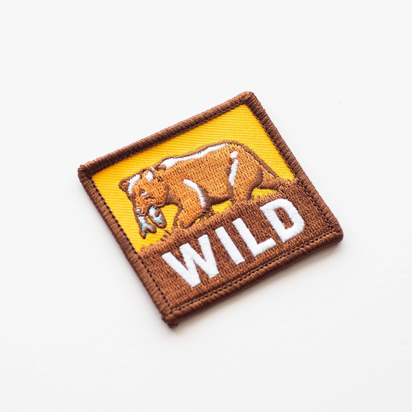 Wild Bear Embroidered Iron-On Patch