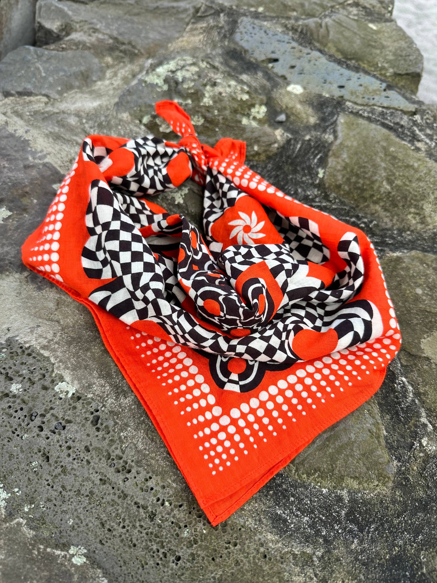Orange Black White Bandana of the Month