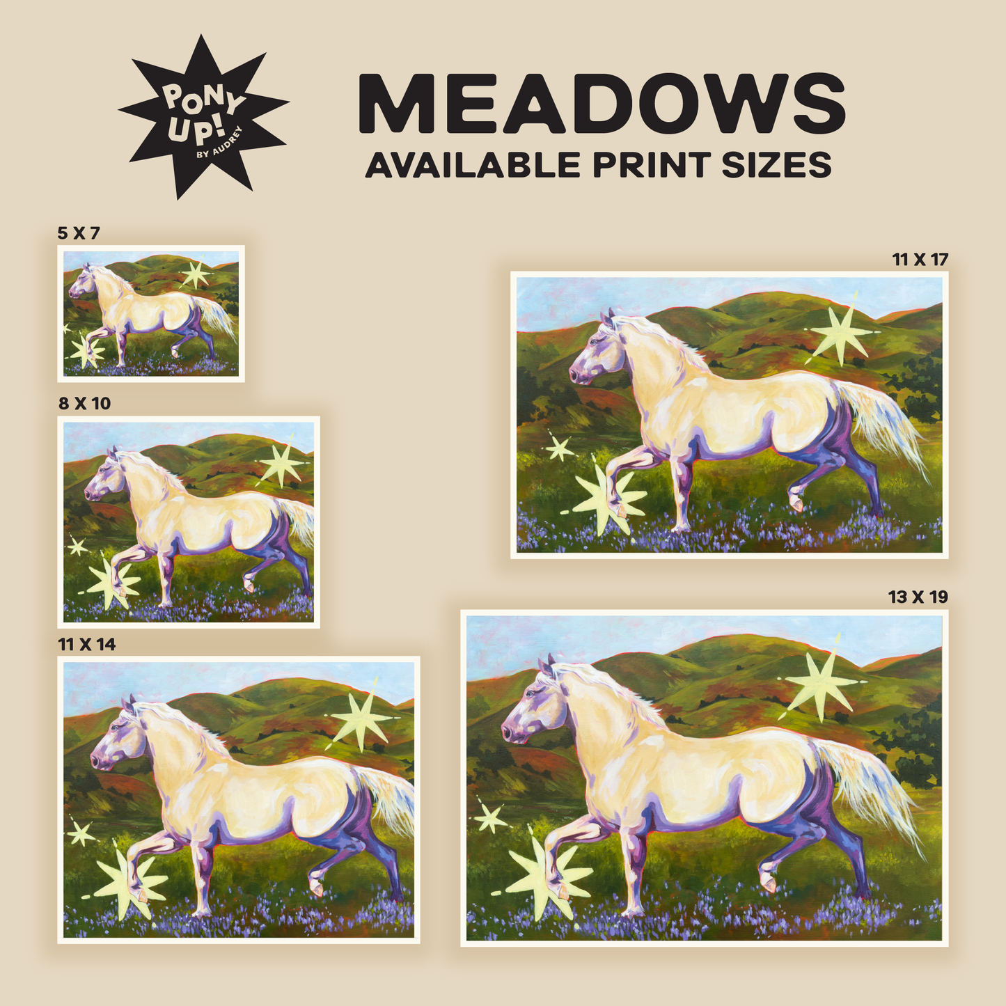 Star Hills Horse Print