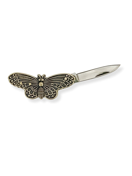 Butterfly Brass Pocket Knife