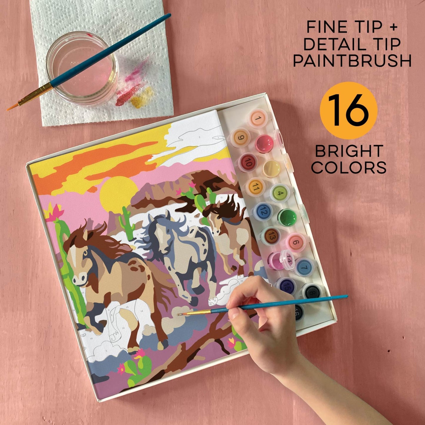 Paint by Numbers Kit Wild Horses