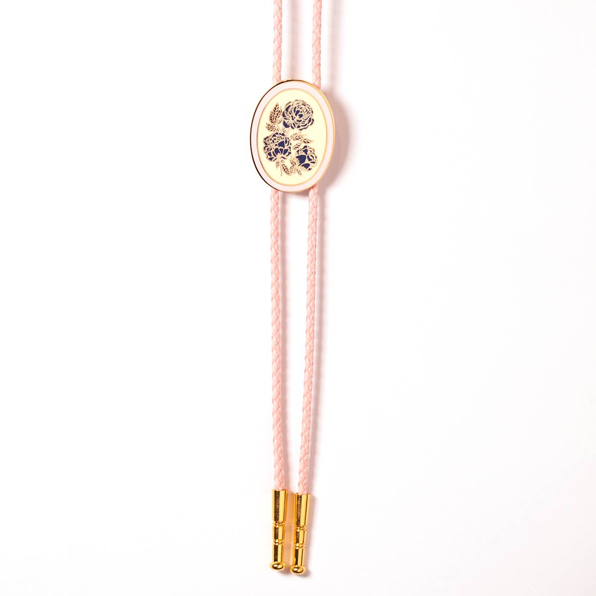 Navy Rose Bolo Tie