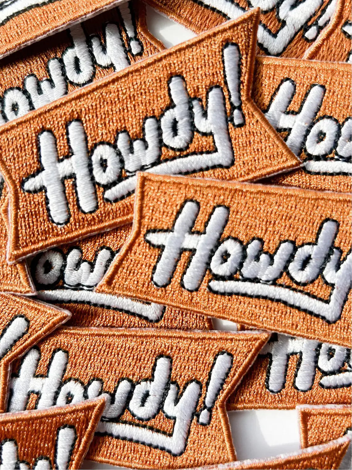 Orange Howdy Iron-On Patch
