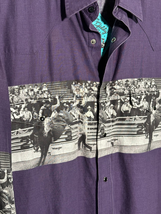 Vintage Purple Wrangler Rodeo Shirt