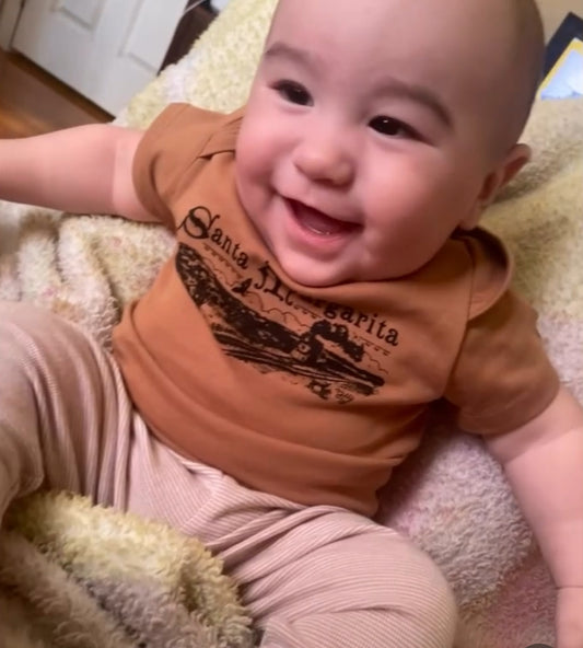 Santa Margarita Train Baby Onesie