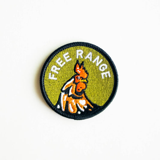Free Range Embroidered Iron on Patch