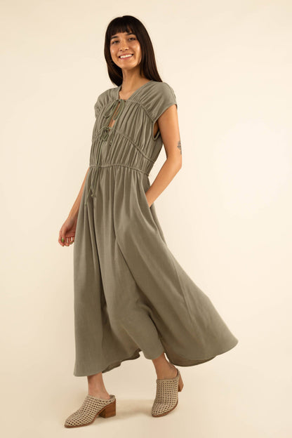 Sage Tie Dress
