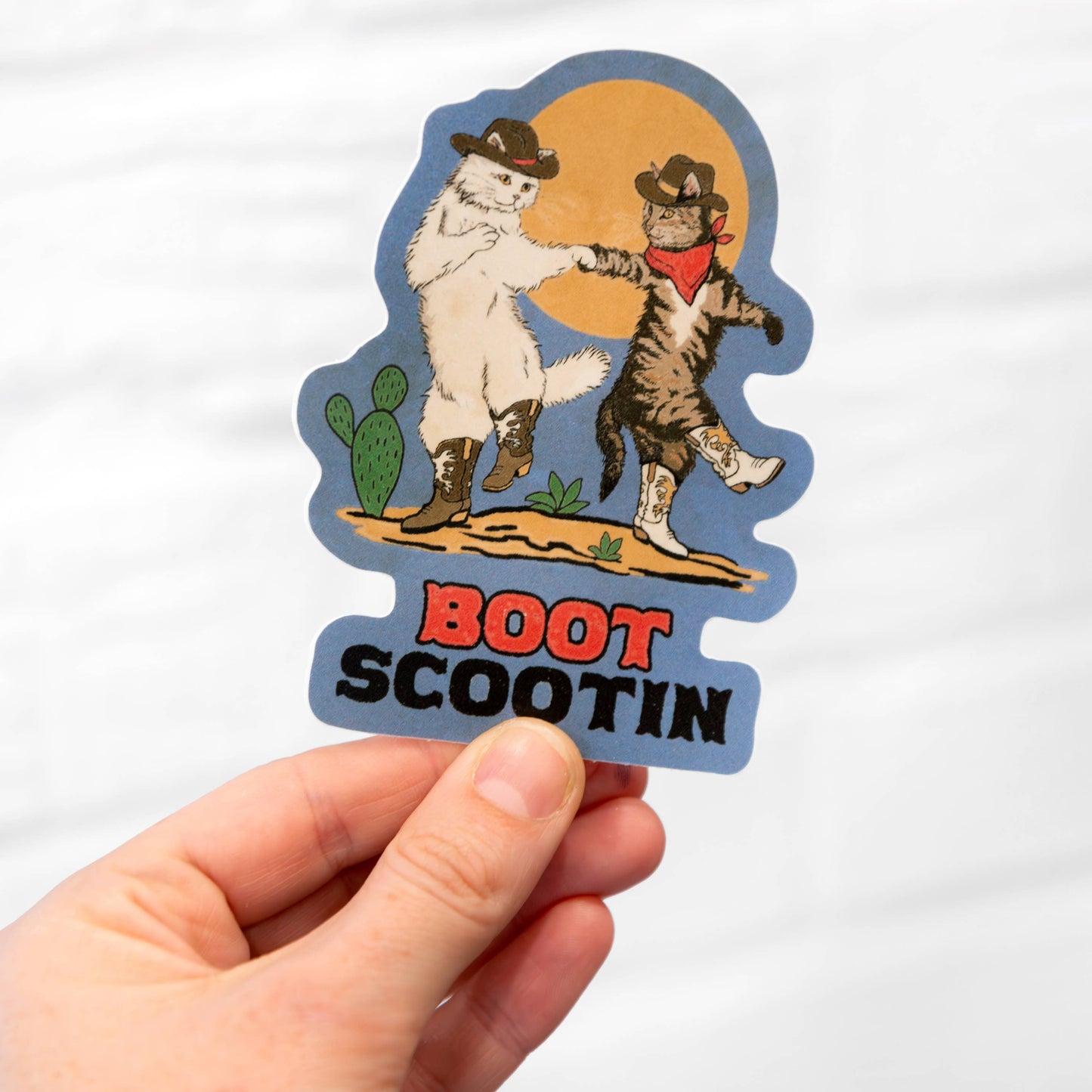 Boot Scootin Cats Sticker