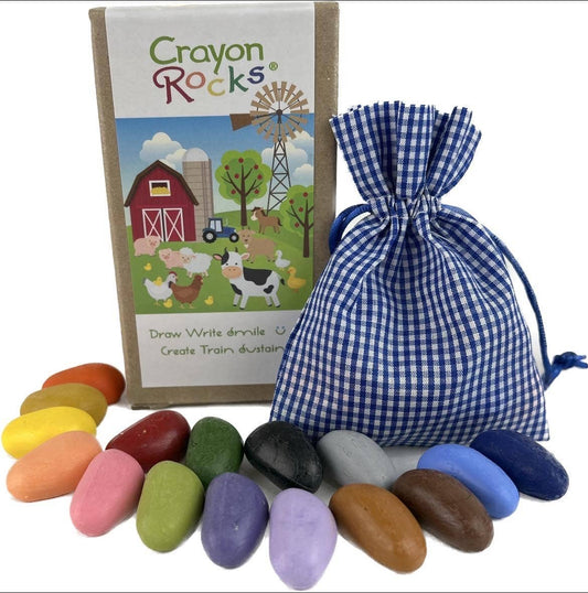 Barnyard Themed Crayon Rocks
