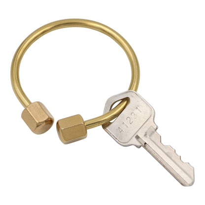 Brass C Key Ring