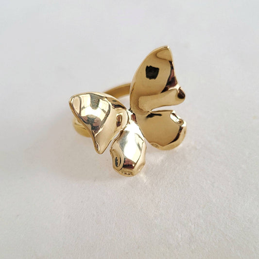Brass Butterfly Ring