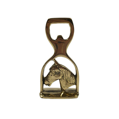 Brass Horse Head and Stirrup Bottle Opener
