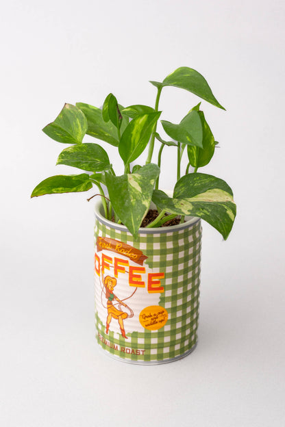 Cowgirl Coffee Ceramic Planter
