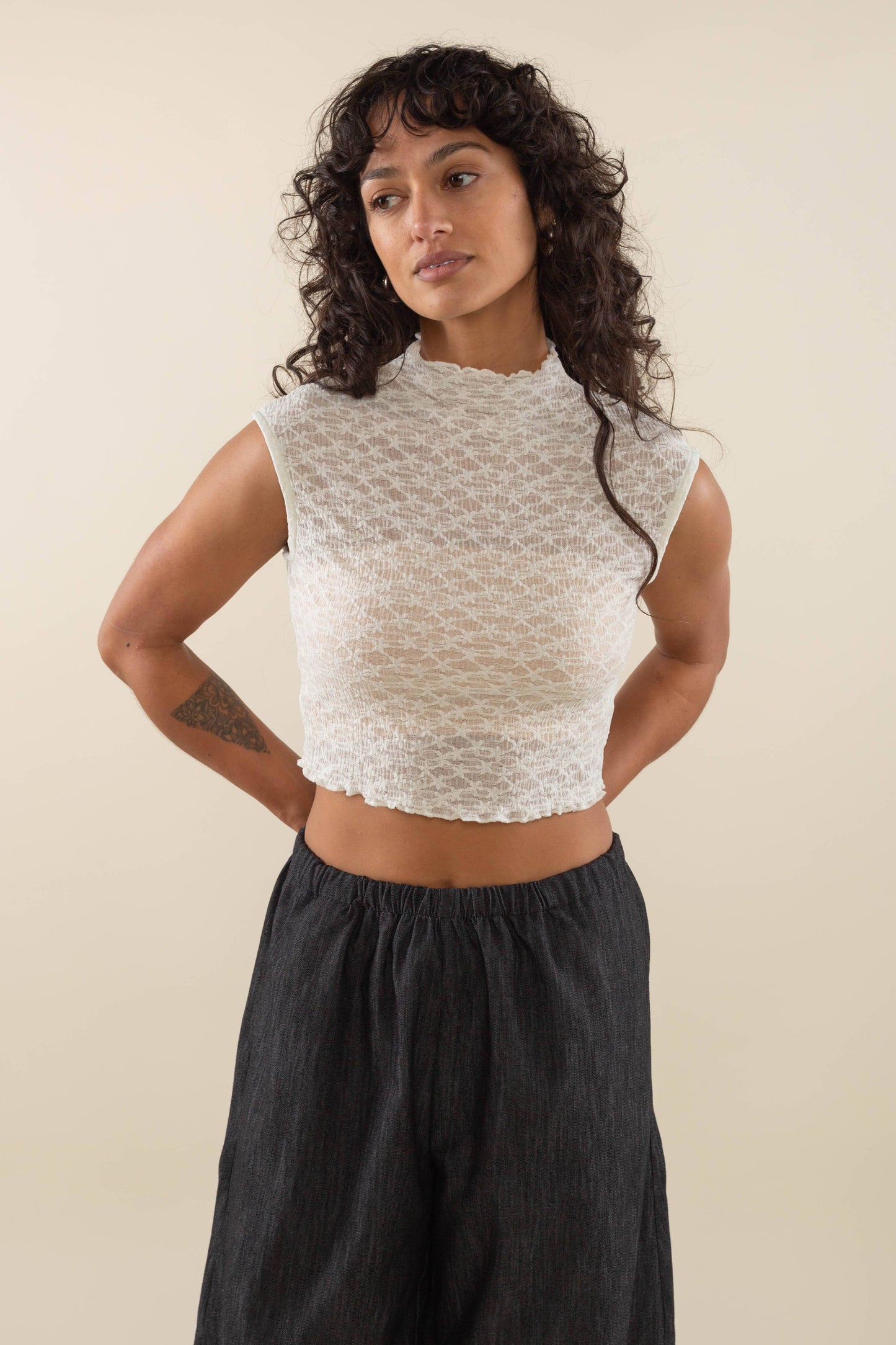 Ivory Mesh Tank