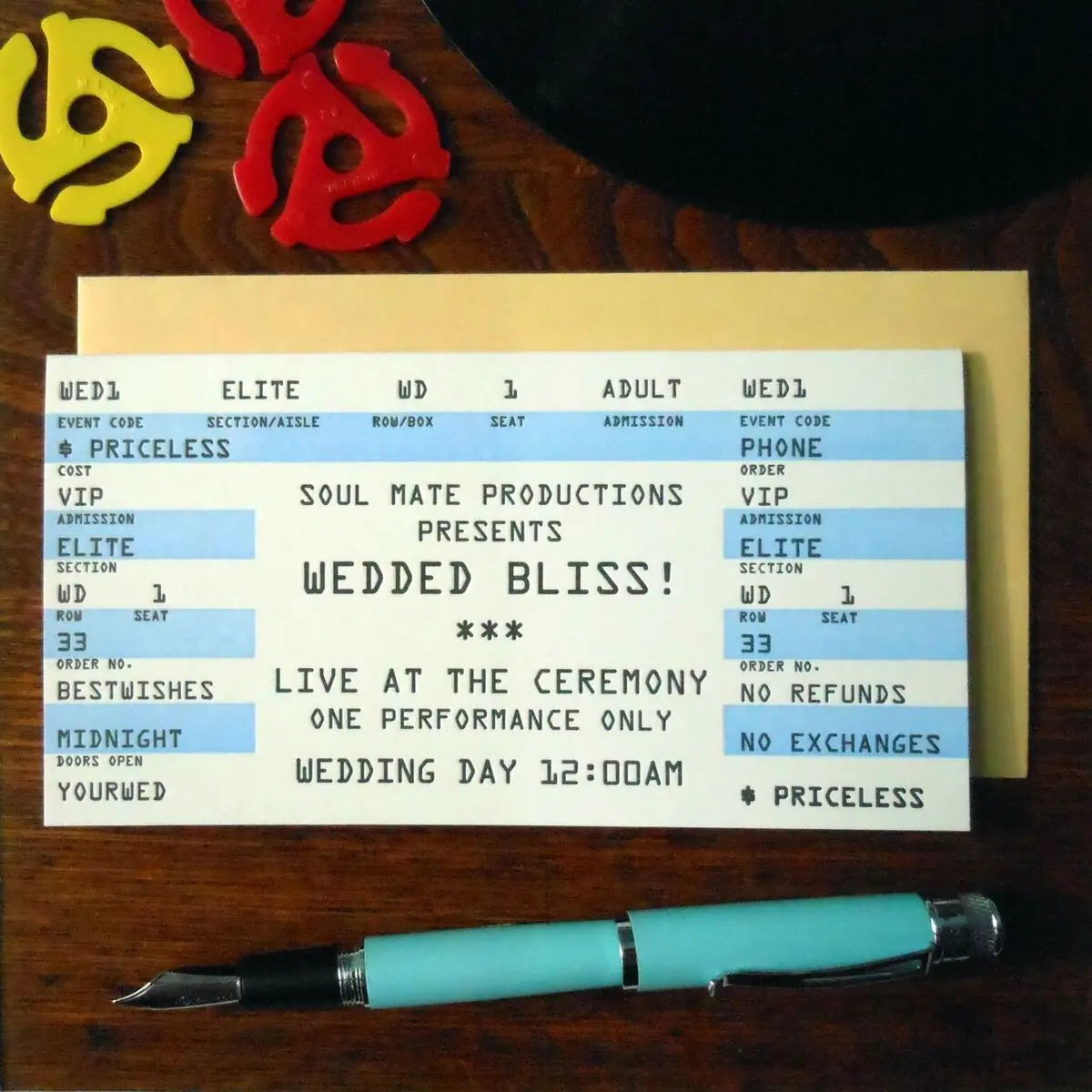 Wedding Concert Ticket