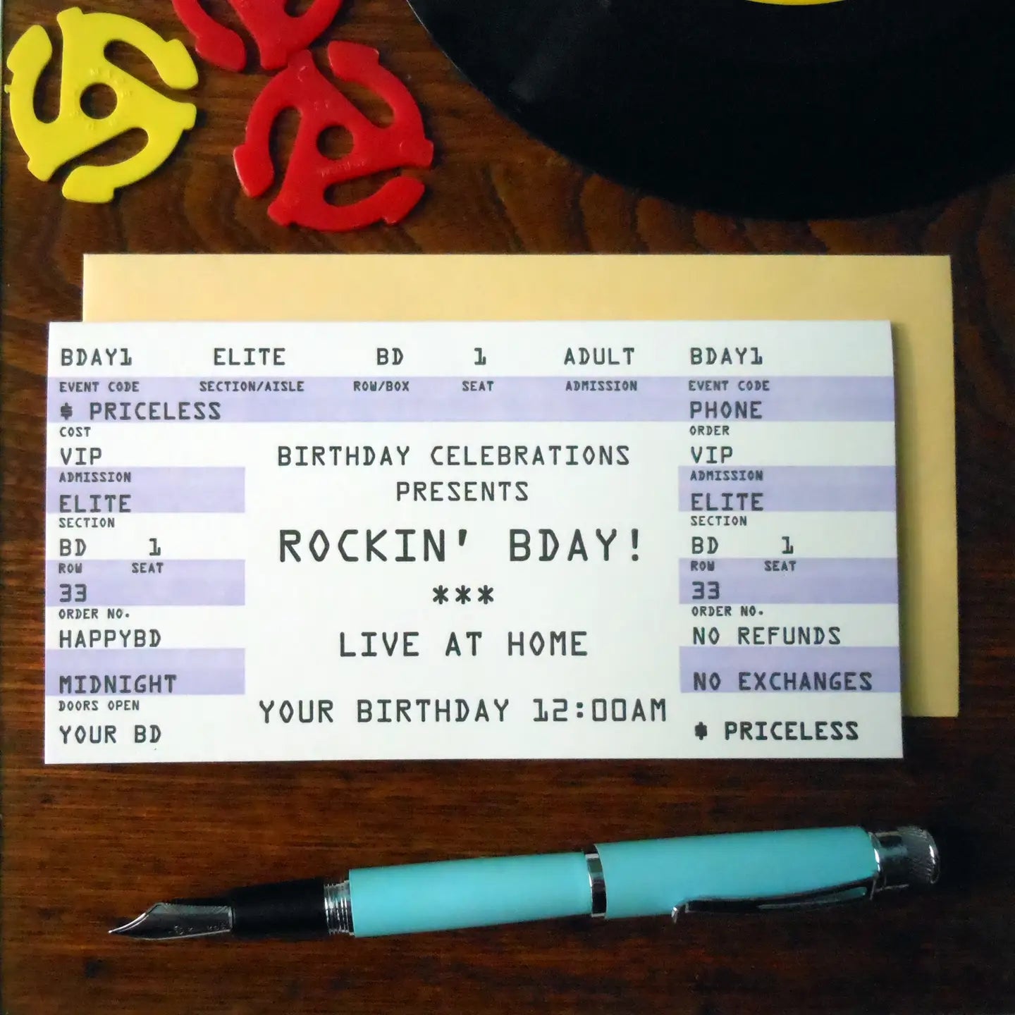 Birthday Ticket Card