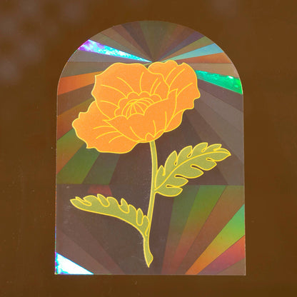 Poppy Sun Catcher Decal