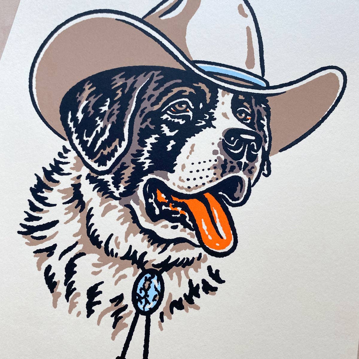 Saint Bernard Cowdog - Signed Art Print