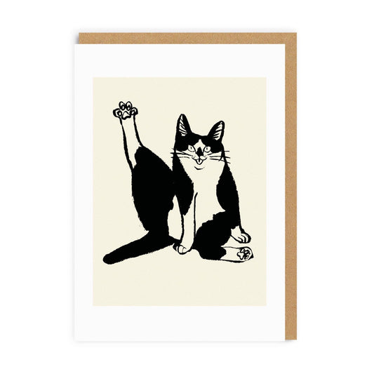 Cat Pose Greeting Card