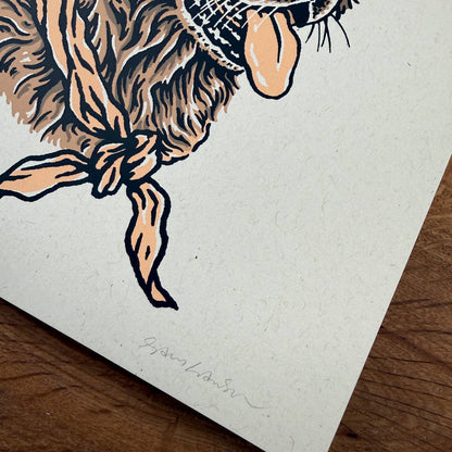 Golden Retriever Cowdog - Signed Art Print