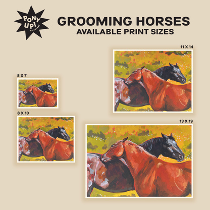 Horse Friends Art Print