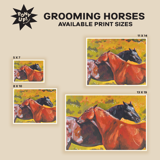 Horse Friends Art Print