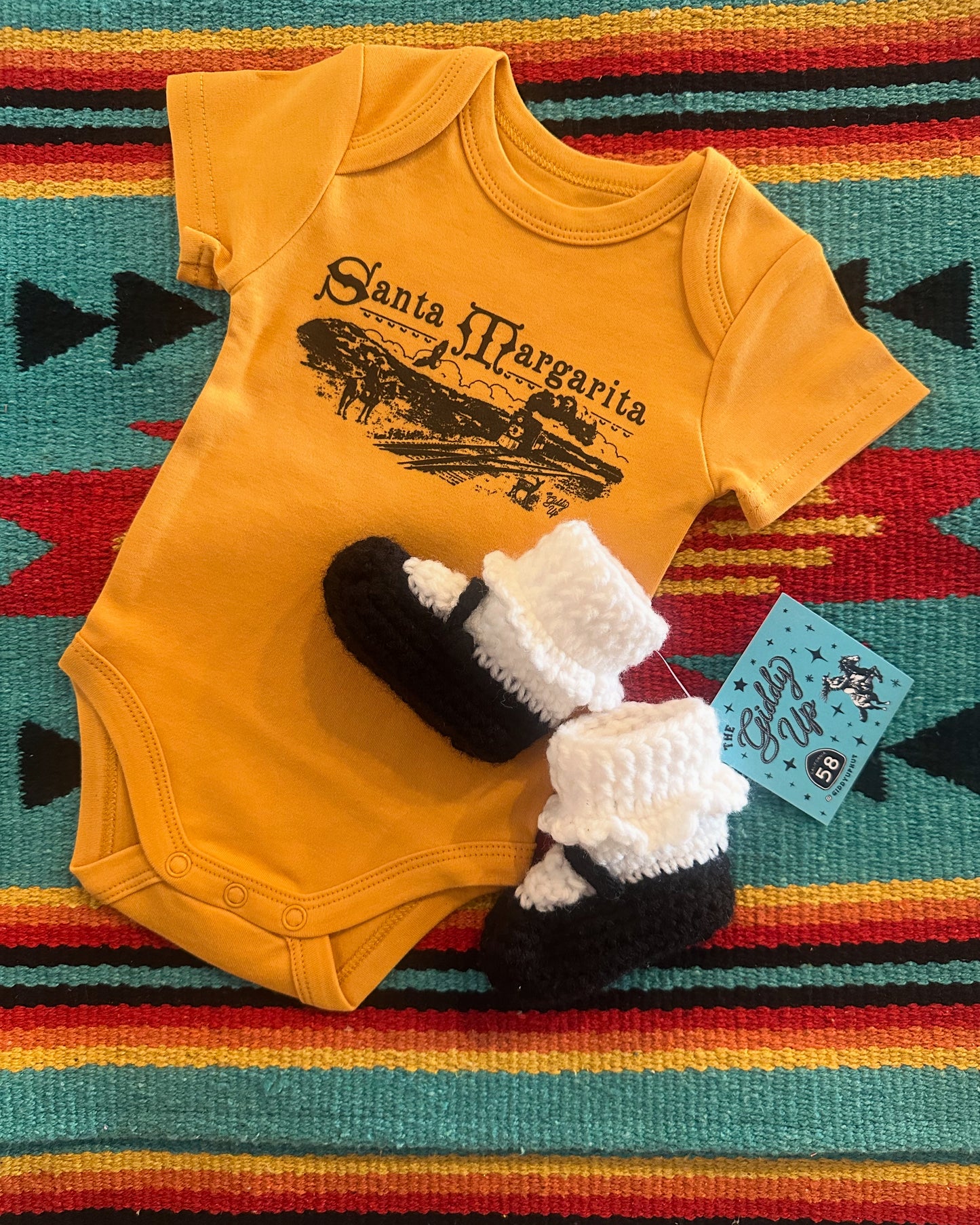 Santa Margarita Train Baby Onesie