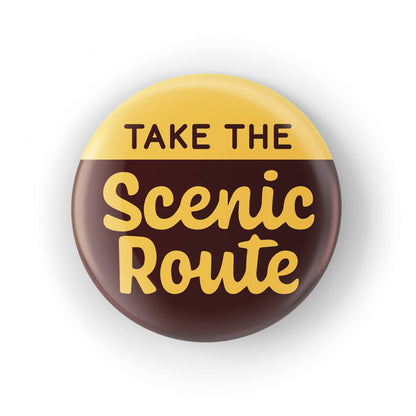 Scenic Route Button Pin