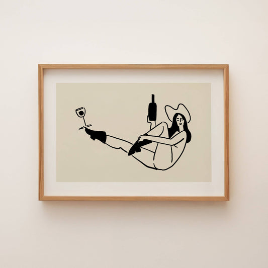 Wine Balance Art Print