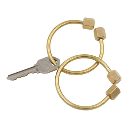 Brass C Key Ring