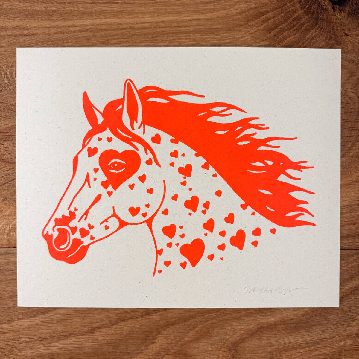 Bronco Hearts - Signed Art Print