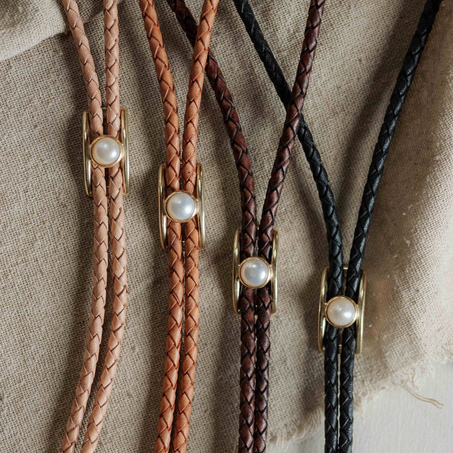 Turquoise Brass Buckle Bolo Tie
