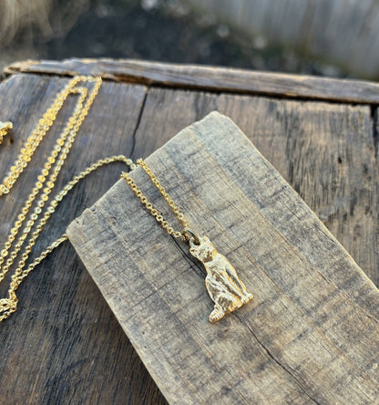 Tiny Vintage Cat Necklace