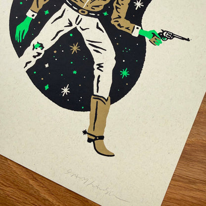 Alien Cowboy - Signed Art Print