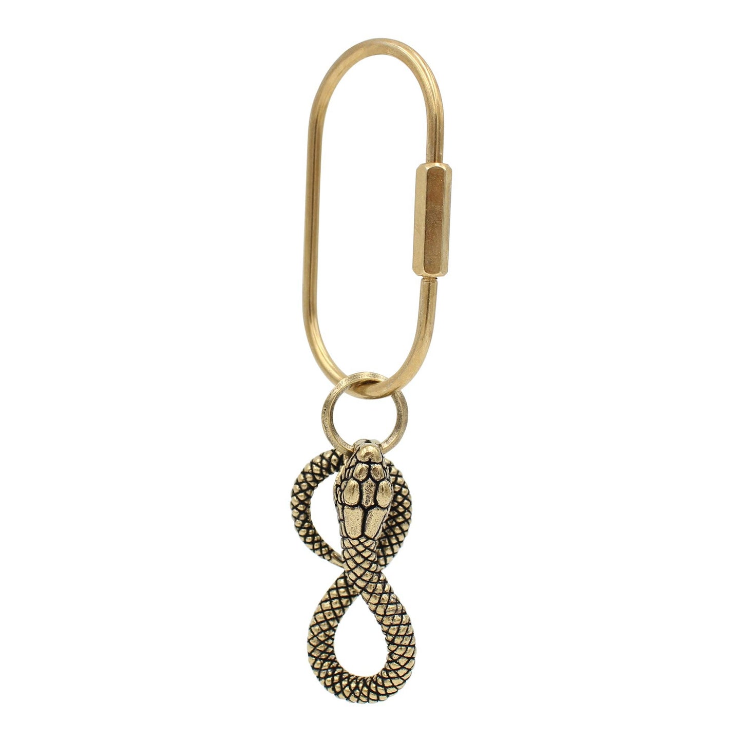 Brass Snake Keychain