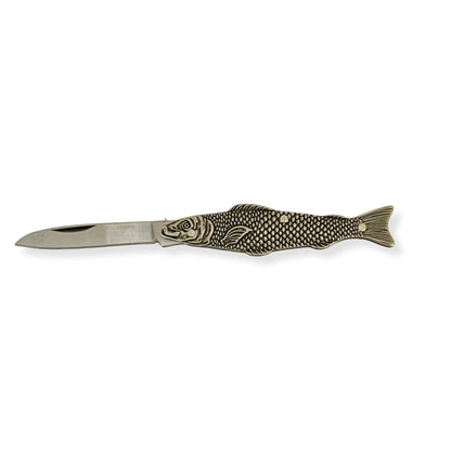 Fish Brass Pocket Knife
