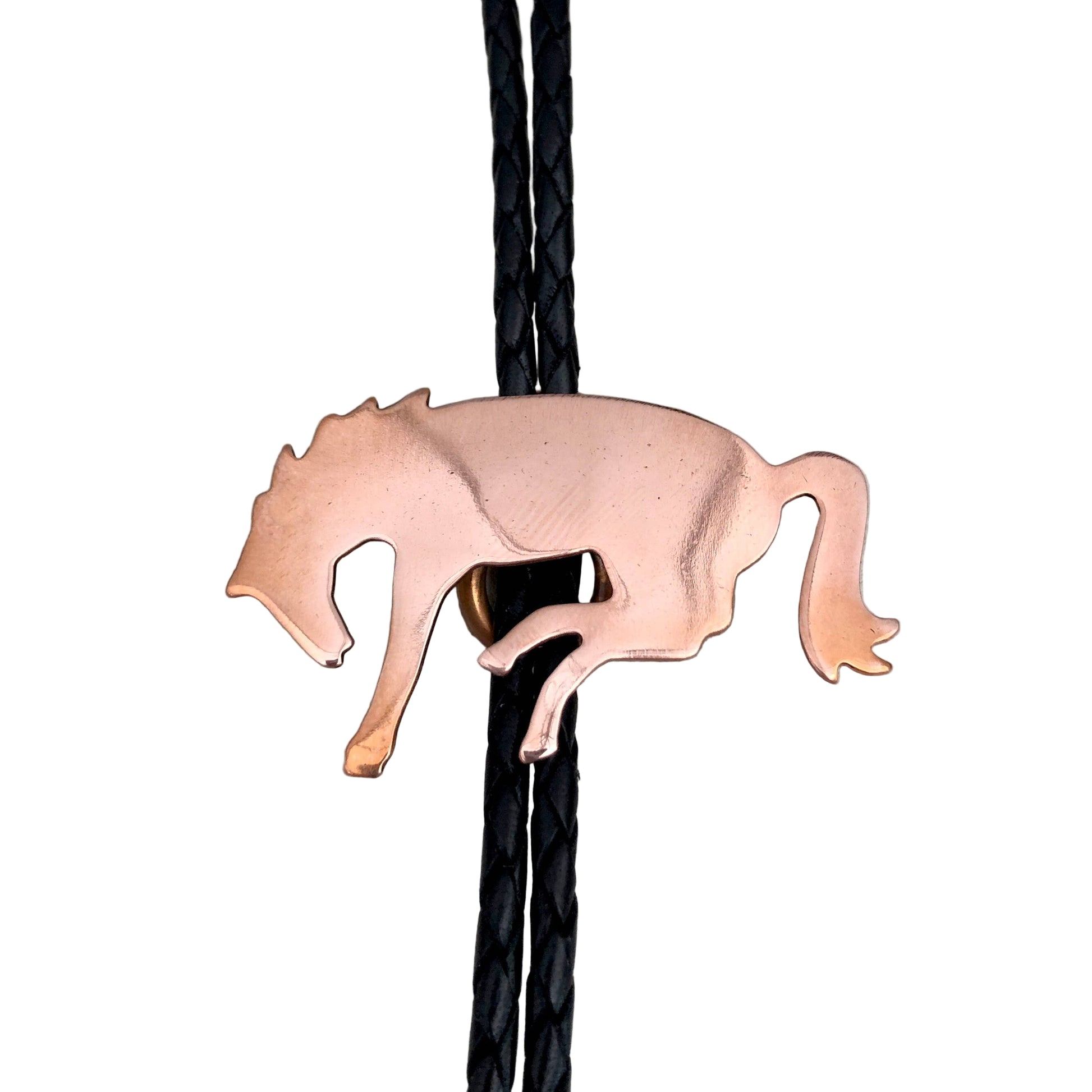 copper horse bolo tie