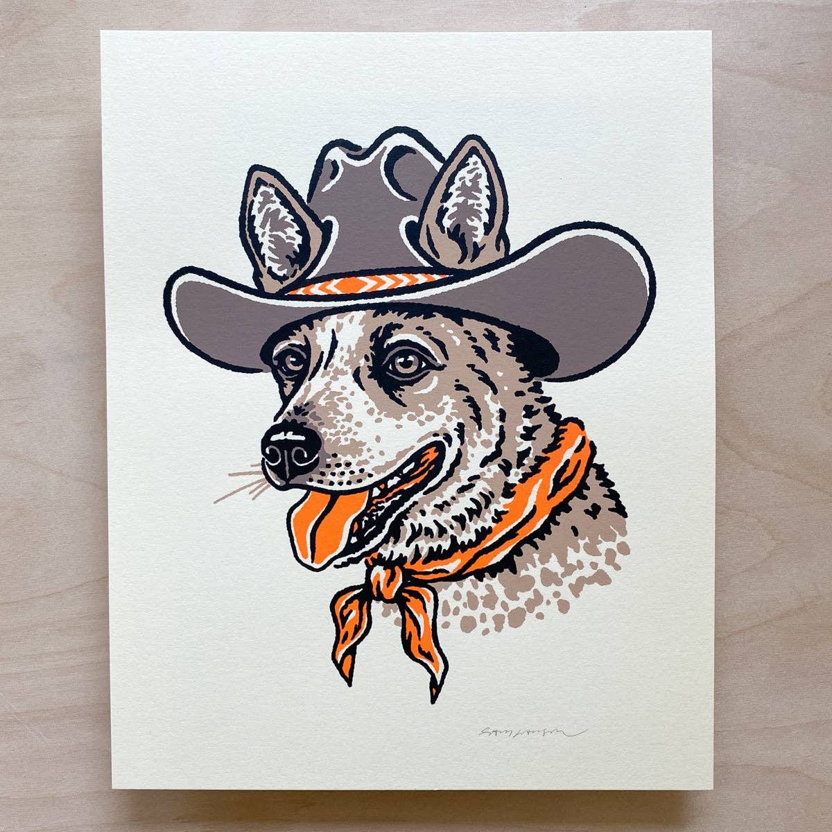 Red Heeler Cowdog - Signed Art Print