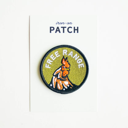 Free Range Embroidered Iron on Patch