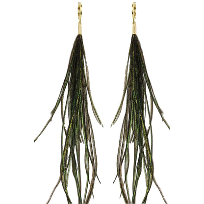 Ostrich Feather Earrings
