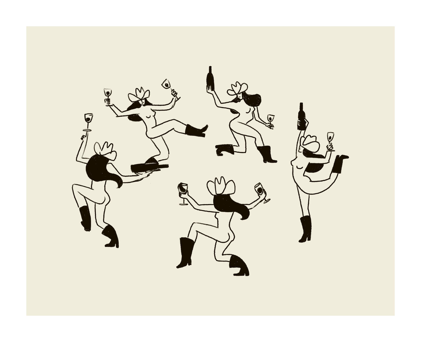 Cowgirl Dance Art Print