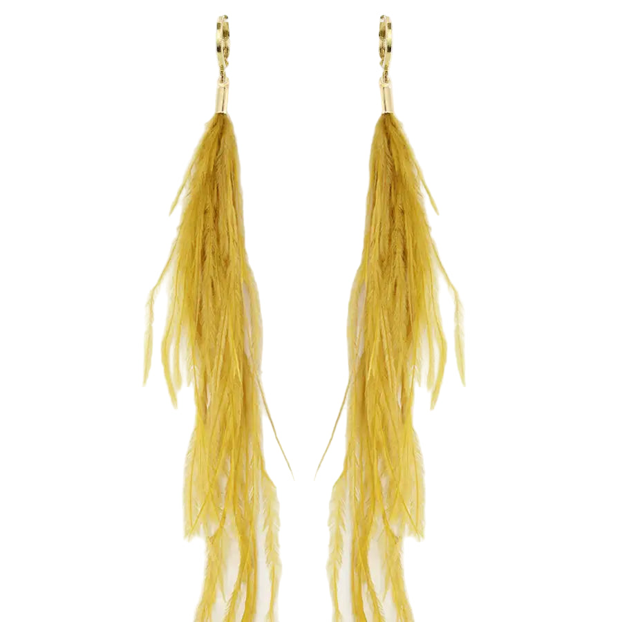 Ostrich Feather Earrings