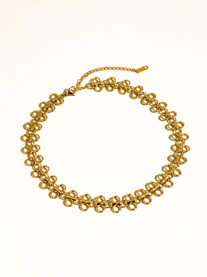 Gold 18K Looped Choker Necklace